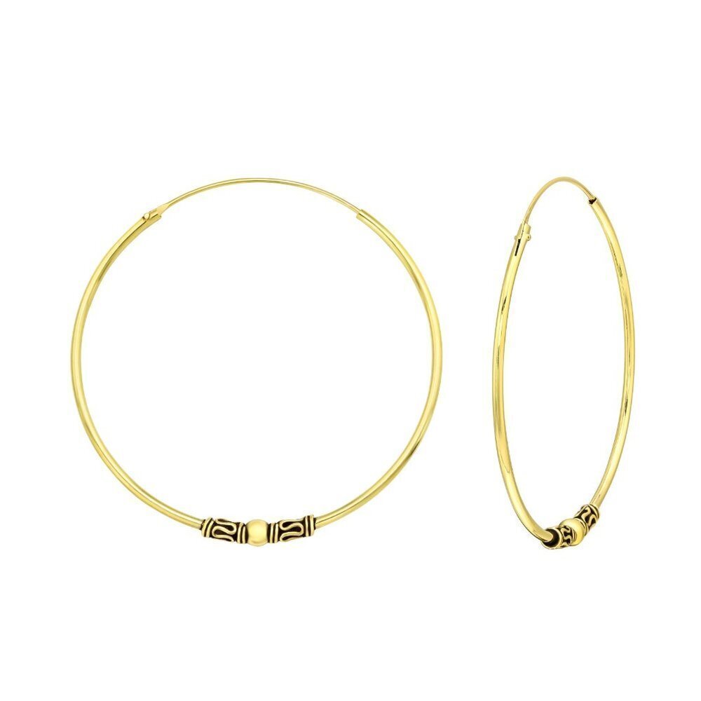 24k Gold Vermeil Large Hoop Earrings 40mm